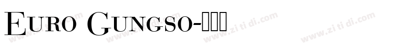 Euro Gungso字体转换